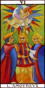  Representación Gráfica Carta Tarot Marsella Arcano Mayor 6 Los Enamorados
