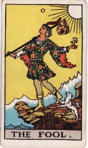 Representación Gráfica Carta Tarot Rider 0 - El Loco