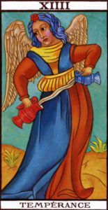  Representación Gráfica Carta Tarot Marsella Arcano Mayor 14 La Templanza