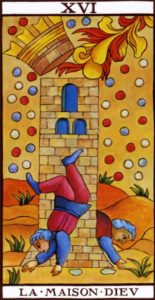  Representación Gráfica Carta Tarot Marsella Arcano Mayor 16 La Torre