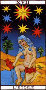  Representación Gráfica Carta Tarot Marsella Arcano Mayor 17 La Estrella