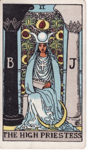 Imagen de la Carta Tarot 2 la papisa