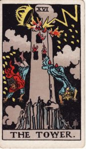 Representación Gráfica Carta Tarot Rider 16 - La Torre