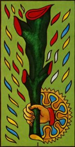 Representación Gráfica Carta Tarot Marsella Arcano Menor 1 As de Bastos