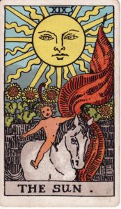 Representación Gráfica Carta Tarot Rider 19 - El Sol