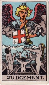 Representación Gráfica Carta Tarot Rider 20 - El Juicio